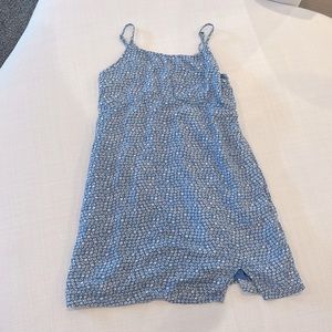 Abercrombie kids blue dress white floral pattern